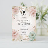 リージェンシーエラ花模様ブリジェルトンブライダルシャワーInvite 招待状 (スタンド正面)
