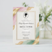 リージェンシーエラ花模様ブリジェルトンブライダルシャワーInvite 招待状 (スタンド正面)