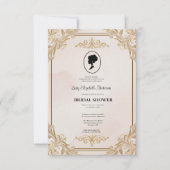 リージェンシーエラ花模様ブリジェルトンブライダルシャワーInvite 招待状 (正面)