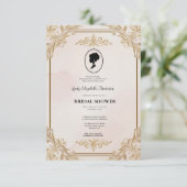リージェンシーエラ花模様ブリジェルトンブライダルシャワーInvite 招待状 (スタンド正面)