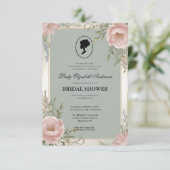 リージェンシーエラ花模様ブリジェルトンブライダルシャワーInvite 招待状 (スタンド正面)