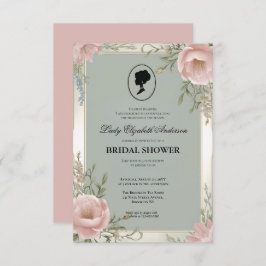 リージェンシーエラ花模様ブリジェルトンブライダルシャワーInvite 招待状