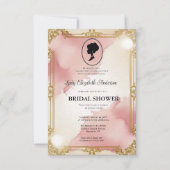 リージェンシーエラ花模様ブリジェルトンブライダルシャワーInvite 招待状 (正面)