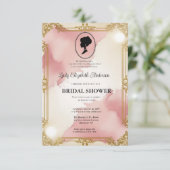 リージェンシーエラ花模様ブリジェルトンブライダルシャワーInvite 招待状 (スタンド正面)
