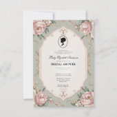 リージェンシーエラ花模様ブリジェルトンブライダルシャワーInvite 招待状 (正面)