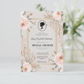 リージェンシーエラ花模様ブリジェルトンブライダルシャワーInvite 招待状 (スタンド正面)