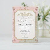 リージェンシーエラ花模様ブリジェルトンブライダルシャワーInvite 招待状 (スタンド正面)