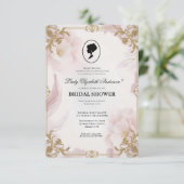 リージェンシーエラ花模様ブリジェルトンブライダルシャワーInvite 招待状 (スタンド正面)