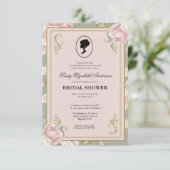 リージェンシーエラ花模様ブリジェルトンブライダルシャワーInvite 招待状 (スタンド正面)