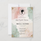 リージェンシーエラ花模様ブリジェルトンブライダルシャワーInvite 招待状 (正面)
