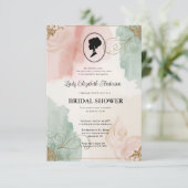 リージェンシーエラ花模様ブリジェルトンブライダルシャワーInvite 招待状 (スタンド正面)