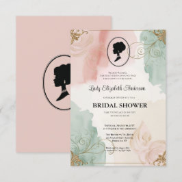 リージェンシーエラ花模様ブリジェルトンブライダルシャワーInvite 招待状