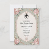 リージェンシーエラ花模様ブリジェルトンブライダルシャワーInvite 招待状 (正面)