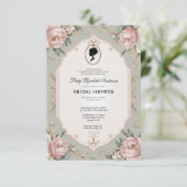 リージェンシーエラ花模様ブリジェルトンブライダルシャワーInvite 招待状 (スタンド正面)