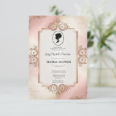 リージェンシーエラ花模様ブリジェルトンブライダルシャワーInvite 招待状 (スタンド正面)