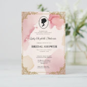 リージェンシーエラ花模様ブリジェルトンブライダルシャワーInvite 招待状 (スタンド正面)