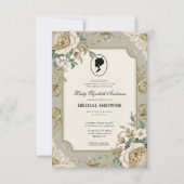 リージェンシーエラ花模様ブリジェルトンブライダルシャワーInvite 招待状 (正面)