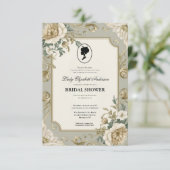 リージェンシーエラ花模様ブリジェルトンブライダルシャワーInvite 招待状 (スタンド正面)