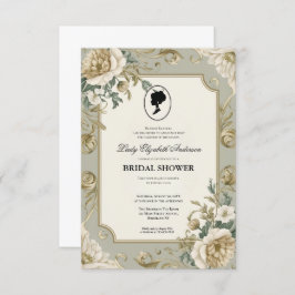 リージェンシーエラ花模様ブリジェルトンブライダルシャワーInvite 招待状