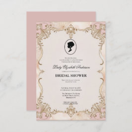 リージェンシーエラ花模様ブリジェルトンブライダルシャワーInvite 招待状