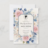 リージェンシーエラ花模様ブリジガートンブライダルシャワー 招待状 (正面)