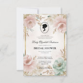 リージェンシーエラ花模様ブリジガートンブライダルシャワー 招待状 (正面)