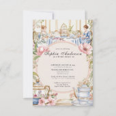 リージェンシーエラ花模様ブリジガートンブライダルシャワー 招待状 (正面)