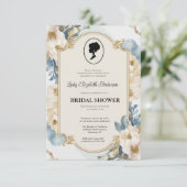 リージェンシーエラ金ゴールドブリジェルトンブライダルシャワーInvite 招待状 (スタンド正面)