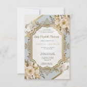 リージェンシーエラ金ゴールドブリジェルトンブライダルシャワーInvite 招待状 (正面)