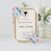 リージェンシーエラ金ゴールドブリジェルトンブライダルシャワーInvite 招待状 (スタンド正面)