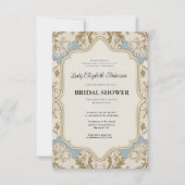 リージェンシーエラ金ゴールドブリジェルトンブライダルシャワーInvite 招待状 (正面)