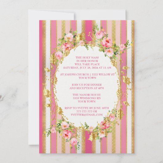 リージェンシーエレガントエラキンセアニェラ招待状 招待状 (裏面)