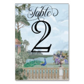 リージェンシーエレガントエラピーコックヴィンテージ庭園の結婚式 テーブルナンバー (裏面)