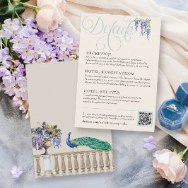 リージェンシーエレガントピーコック庭園の結婚式詳細 エンクロージャーカード