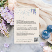 リージェンシーエレガントピーコック庭園の結婚式詳細 エンクロージャーカード