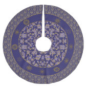 リージェンシーエレガントブルーダマスククリスマスツリースカート ブラッシュドポリエステルツリースカート (正面)