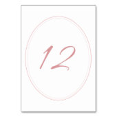 リージェンシークラシックピンクカメオ結婚ズ テーブルナンバー (正面)