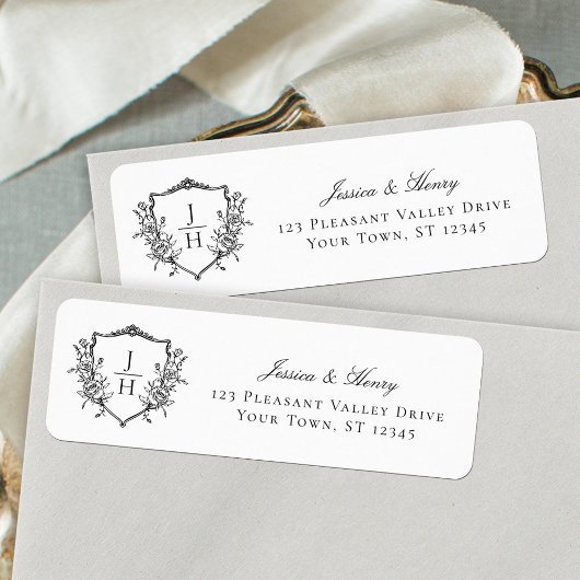 リージェンシークレストモノグラム結婚ズ差出人住所 ラベル