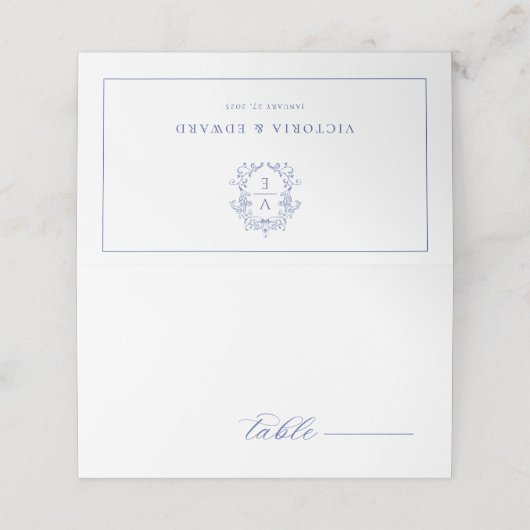 リージェンシークレストモノグラム結婚ズ座席表 プレイスカード (外部開封)