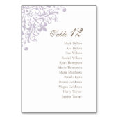 リージェンシーパープル（紋章の）フラ・ダ・リパタ結婚ーン テーブルナンバー (正面)