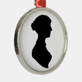 リージェンシービクトリアンウーマンシルエット独立アート メタルオーナメント (右)