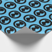 リージェンシービクトリアンウーマンシルエット独立アート ラッピングペーパー (角)