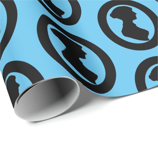 リージェンシービクトリアンウーマンシルエット独立アート ラッピングペーパー (ロールコーナー)