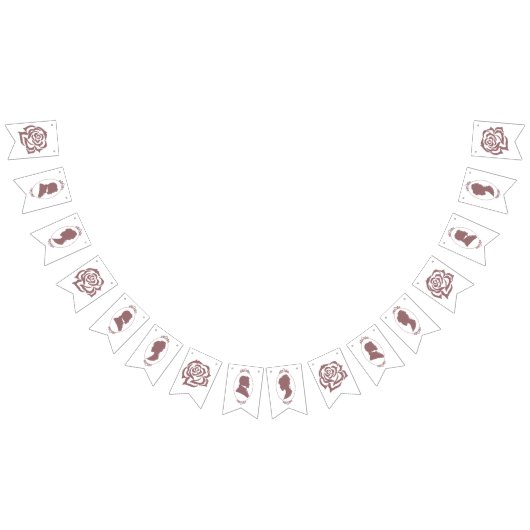 リージェンシーピンクカメオスバラ バンティングフラッグ (全)