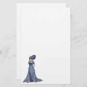 リージェンシーファッションステーショナリ – レディ#3 便箋 (正面/裏面)