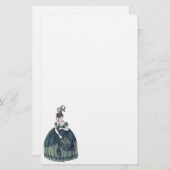 リージェンシーファッションステーショナリ – レディ#4 便箋 (正面/裏面)