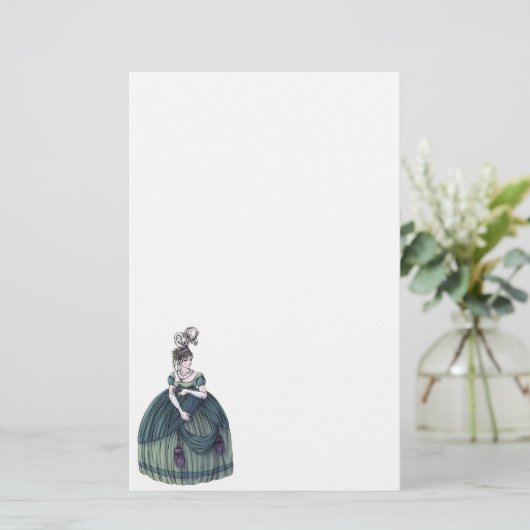 リージェンシーファッションステーショナリ – レディ#4 便箋 (スタンド正面)