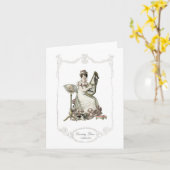 リージェンシーファッションプレート1819ノテカーズドッグミュージック カード (黄色い花)