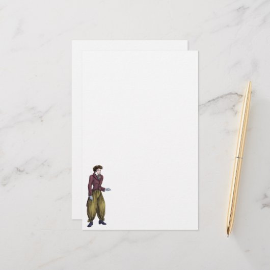 リージェンシーファッション文房具 – 紳士#6 便箋 (正面/裏面インサイチュ)