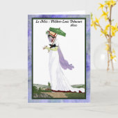 リージェンシーファッション1800グリーティングカード カード (黄色い花)